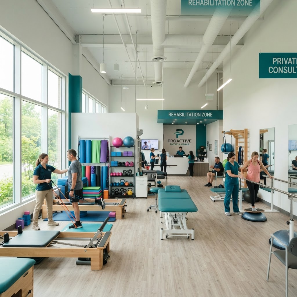 Modern Heal Action physiotherapy clinic interior